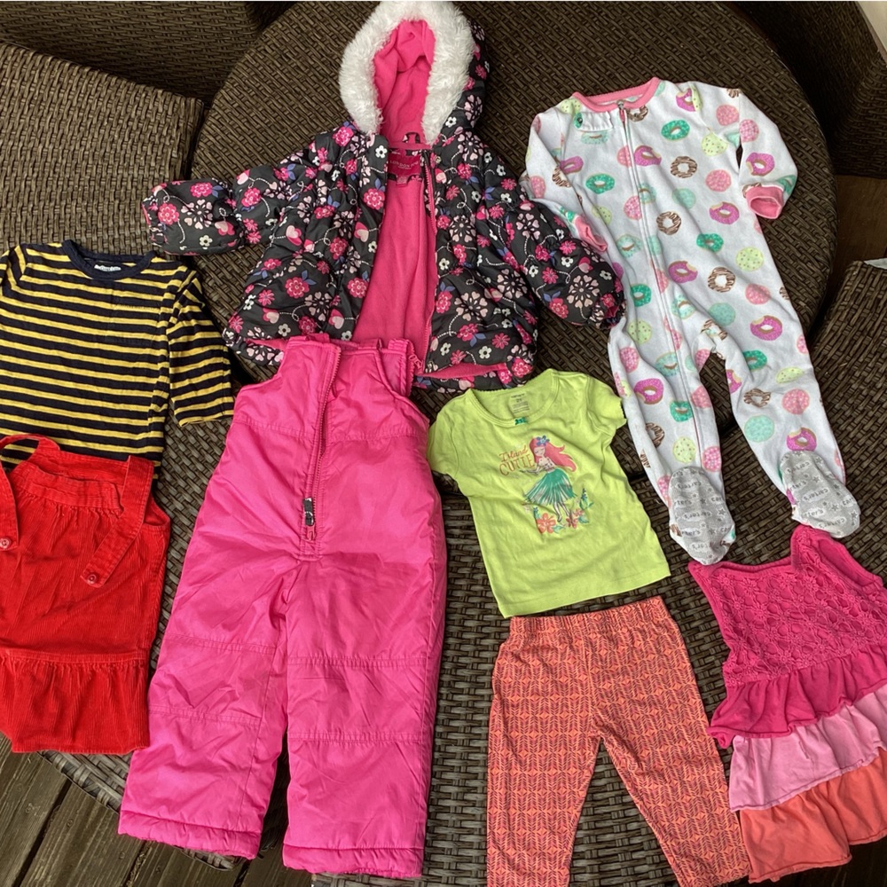 8 PS 24 months girl clothing-snow jacket/snow pants/pajamas/dress/pants/bodysuit